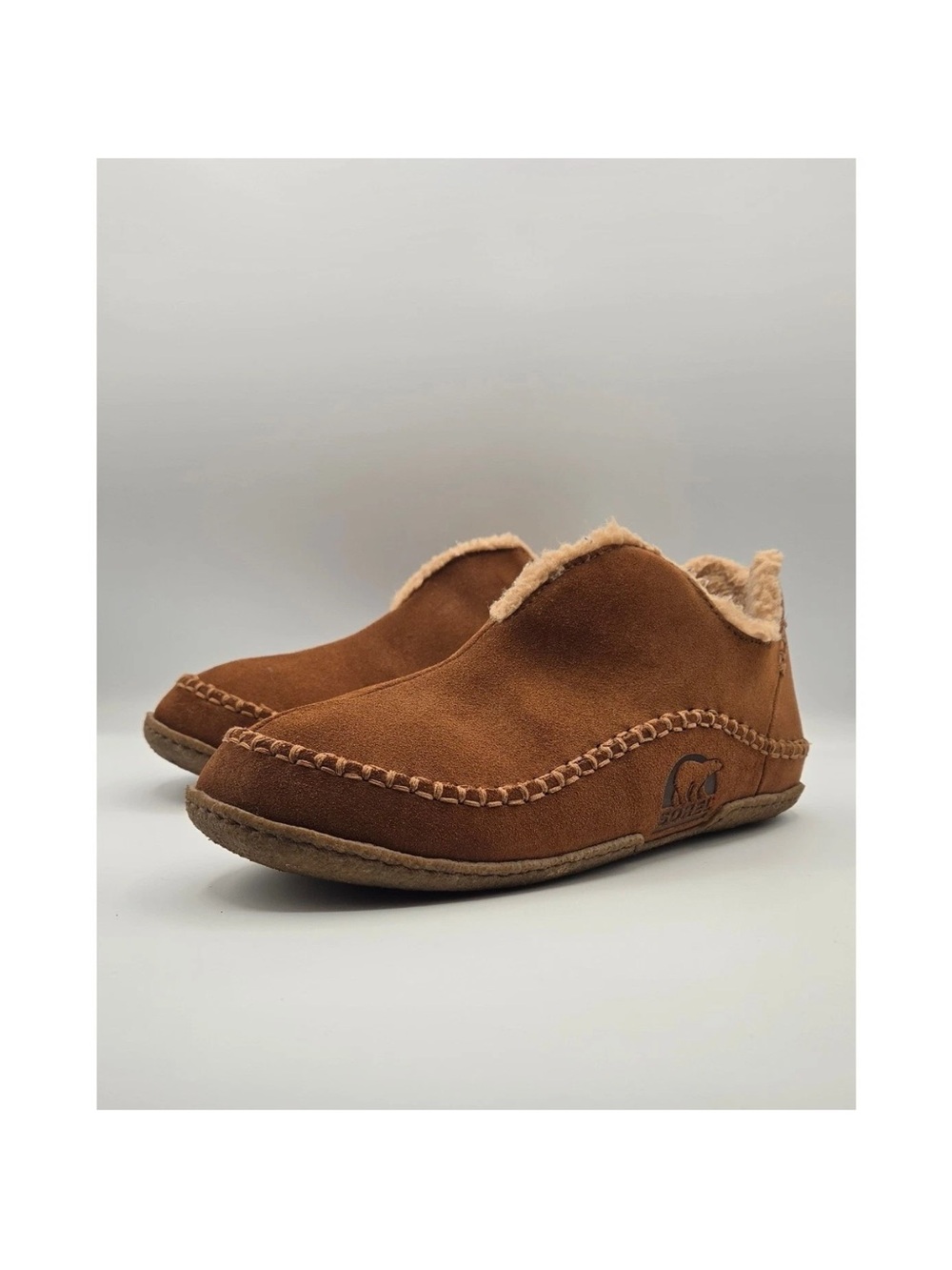 Sorel Men's Brown Suede Fleece-Lined Slip-Ons